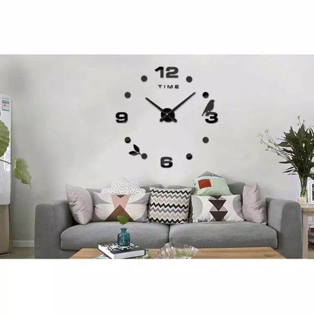 Jam dinding 3D DIY RAKSASA | GIANT WALL QUARTZ CLOCK 80-130CM Jam Rumah