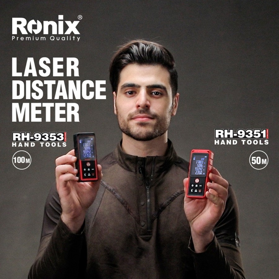 Ronix Model RH9351 50m Laser Distance Meter Level Measure Distance