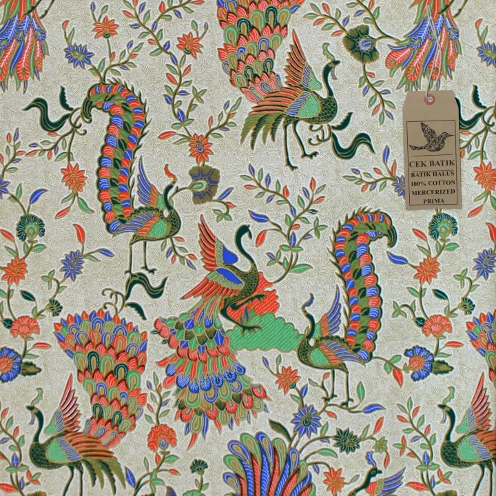 Cek Batik Kain Batik Motif Modern Burung Burung Merak Jangan