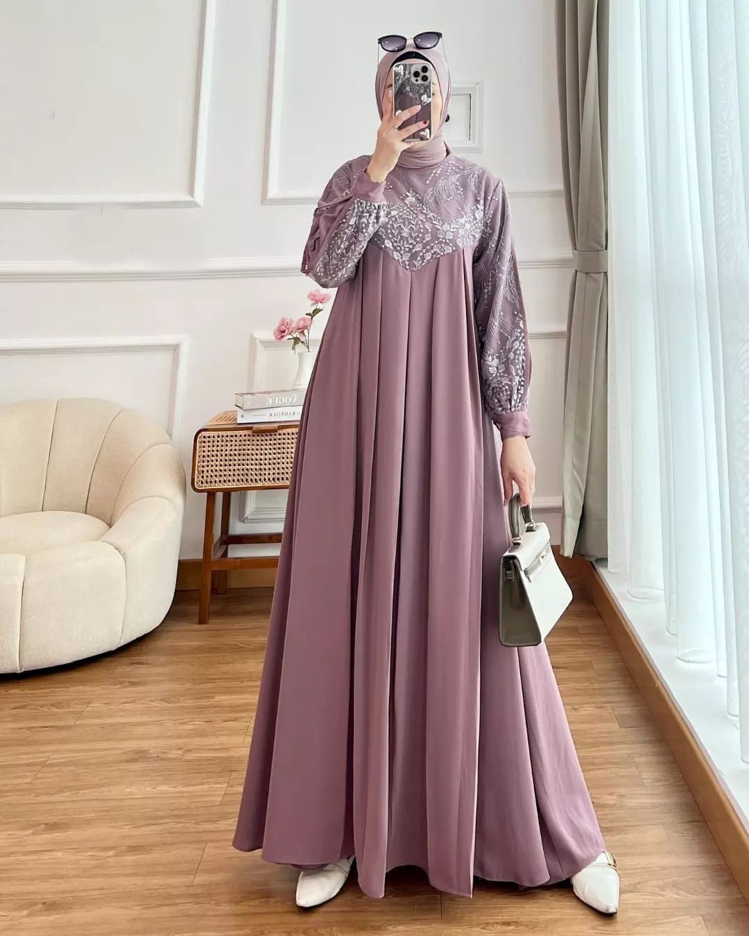 Agnia Dress Brokat Wanita Terbaru 2024 Gamis Kondangan Pesta Pernikahan  Baju Ibu ibu Pejabat Kekinian Viral Bahan Crinkle Mix Brukat Jumbo