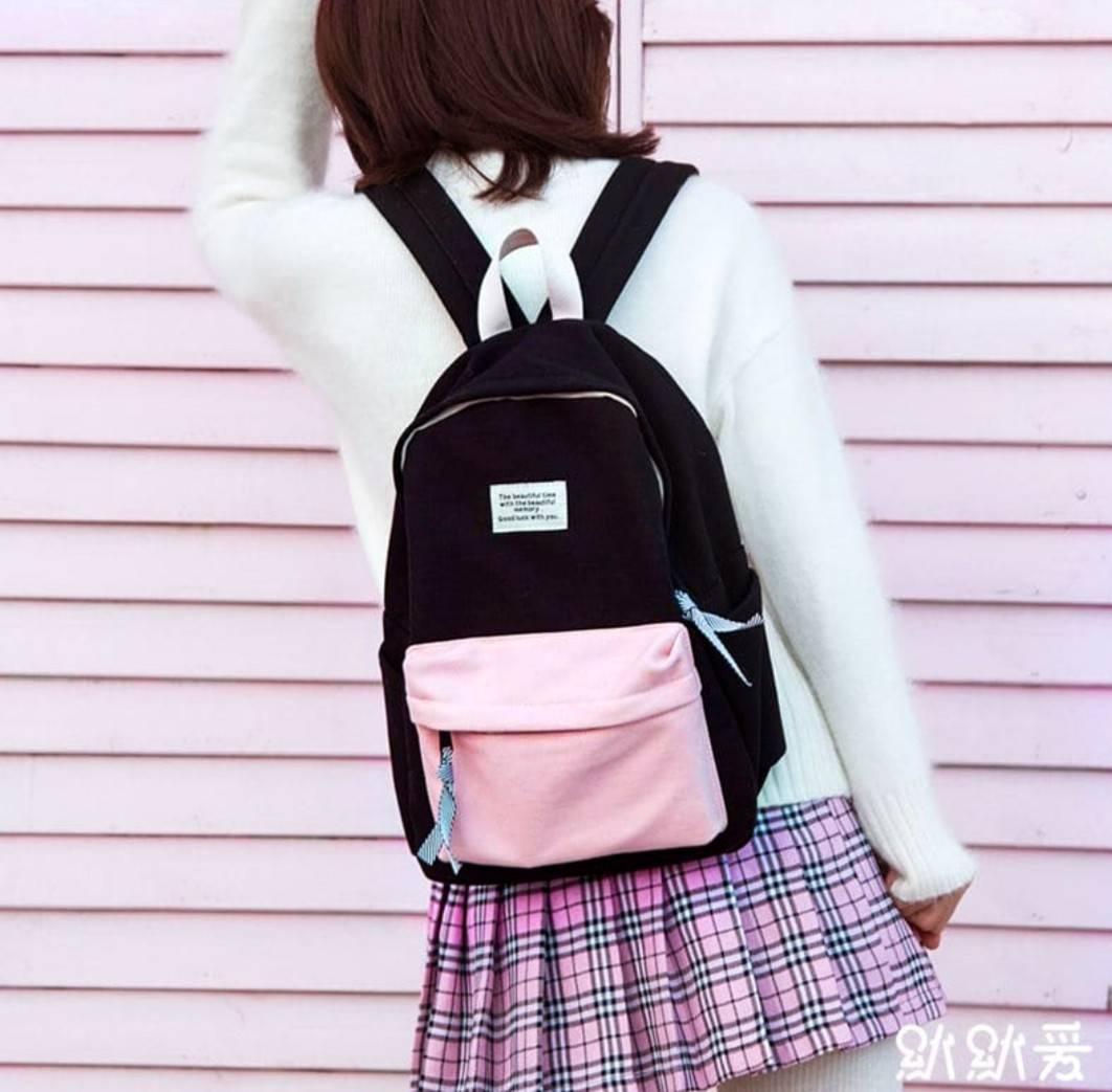 ROSTY - TAS RANSEL MILEA TWOCOLOUR - RANSEL SEKOLAH - RANSEL KOREA - bayar di tempat (COD)