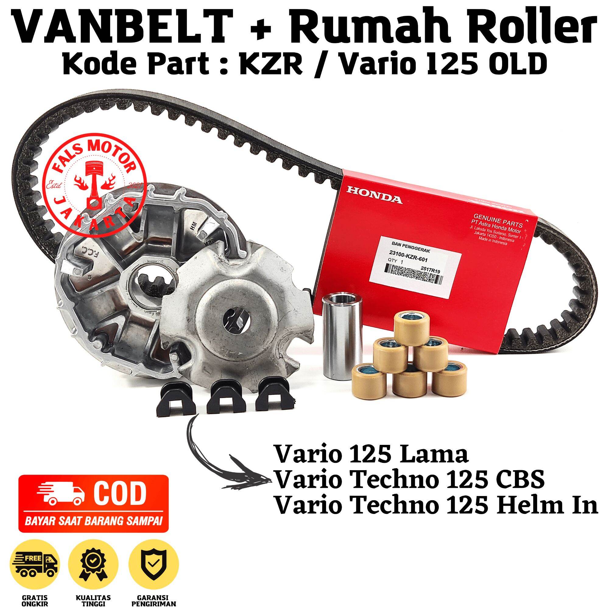 Vanbelt Vario 125 OLD / Vanbelt Vario Techno 125 Fi + Rumah Roller Assy