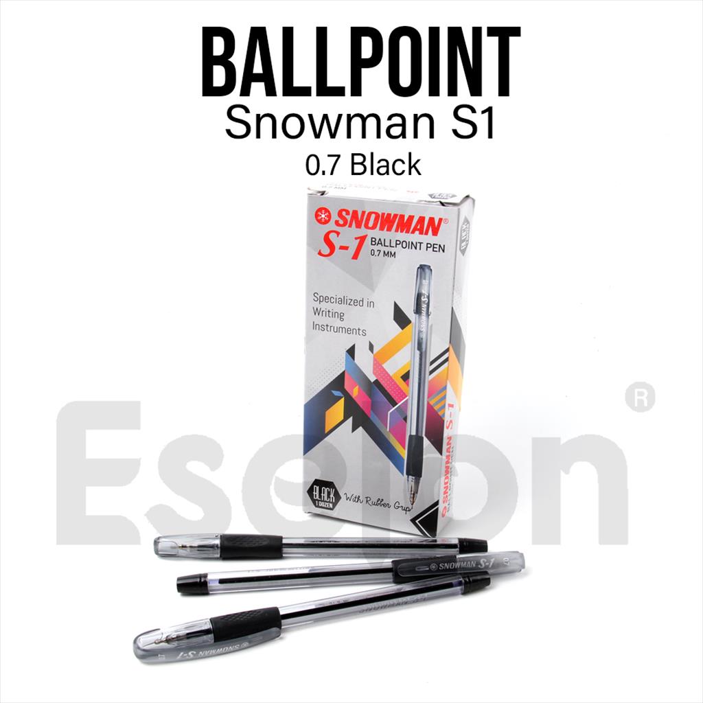 1buah/1pc Pulpen Snowman S1 Hitam 0.7mm | Lazada Indonesia