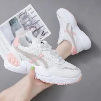 View Sepatu Sneakers Wanita Warna Pink Putih Images