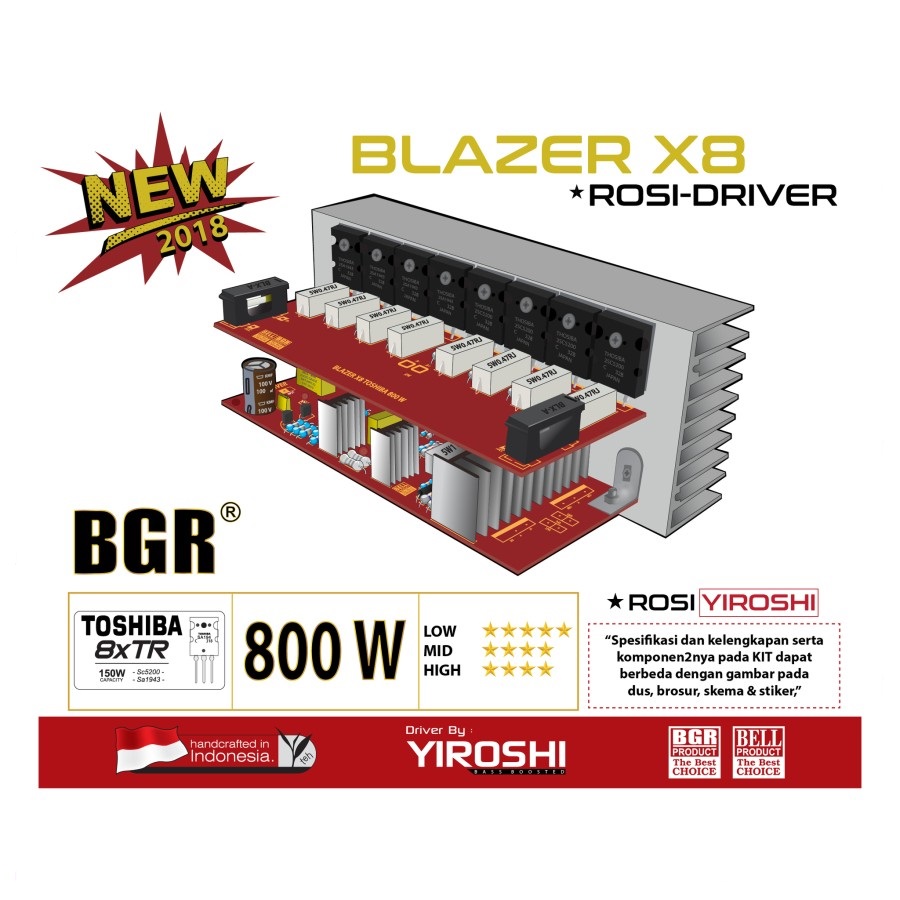 KIT BLAZER X8 YIROSHI 800W POWER AMPLIFIER BELL Lazada Indonesia