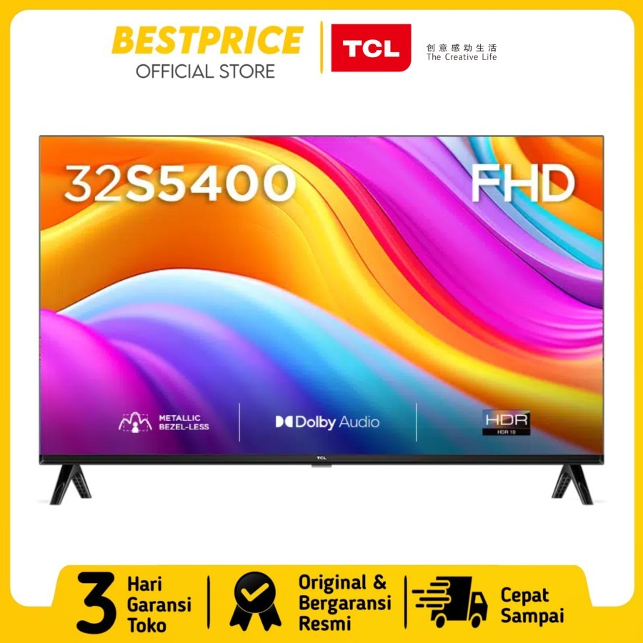 Smart Google TV TCL 32S5400 32 Inch TCL FHD Bezel Less TCL S5400 GOJEK ...