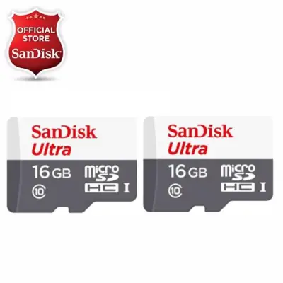 MEMORI SanDisk microSDHC 16GB Class10 80mbps SDSQUNS ORIGINAL