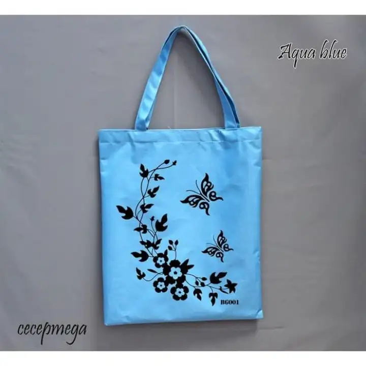 Tas tote bag motif bunga Clearance