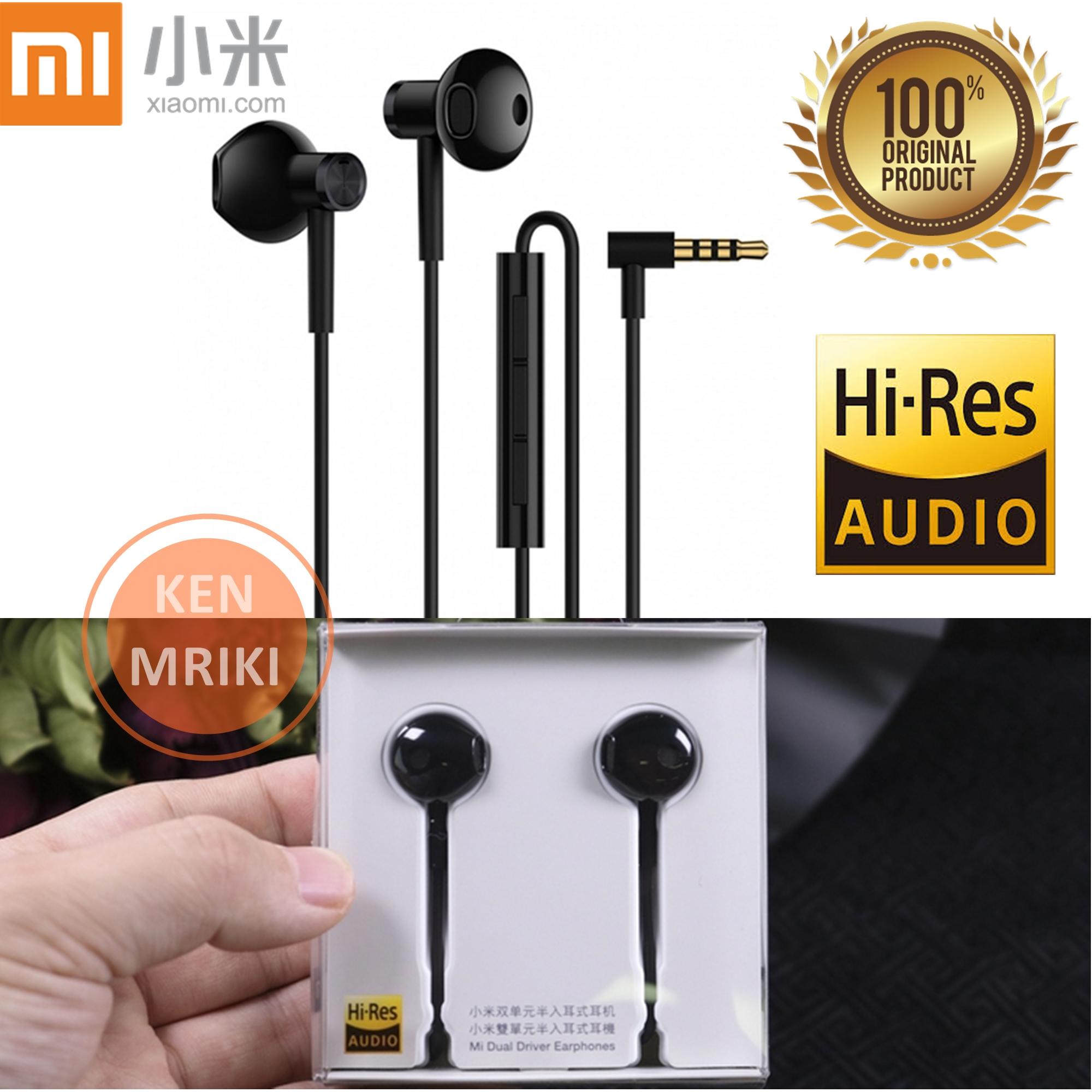 Headset / Earphone / Handsfree Hybrid Dual Driver Earphone Hi-Res Audio L-Plug 3.5mm Compatible XIAOMI / SAMSUNG / OPPO - Hitam