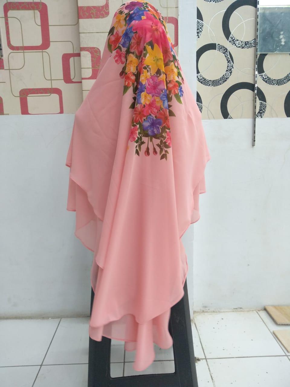 HIJAB KHIMAR SYARI/ JILBAB KHIMAR SYARI NYAMAN BUAT HARIAN BAHAN CERUTY 2 LAYAR PRINTING TERBARU 2019 ( COD ) AS