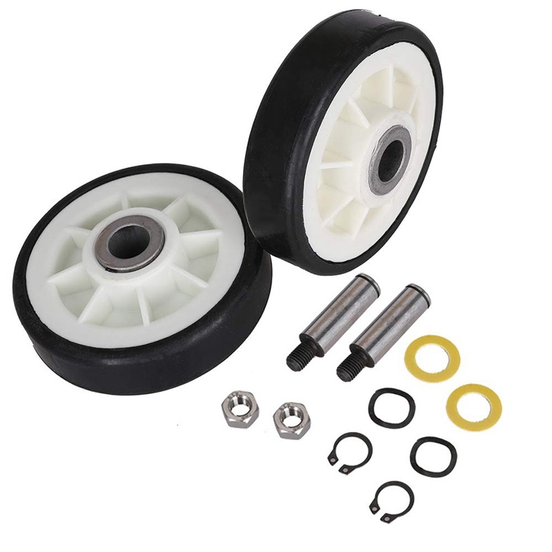 2PCS Dryer Drum Support Roller and Shaft for 303373, 12051541, ER303373K, 303373K Singapore