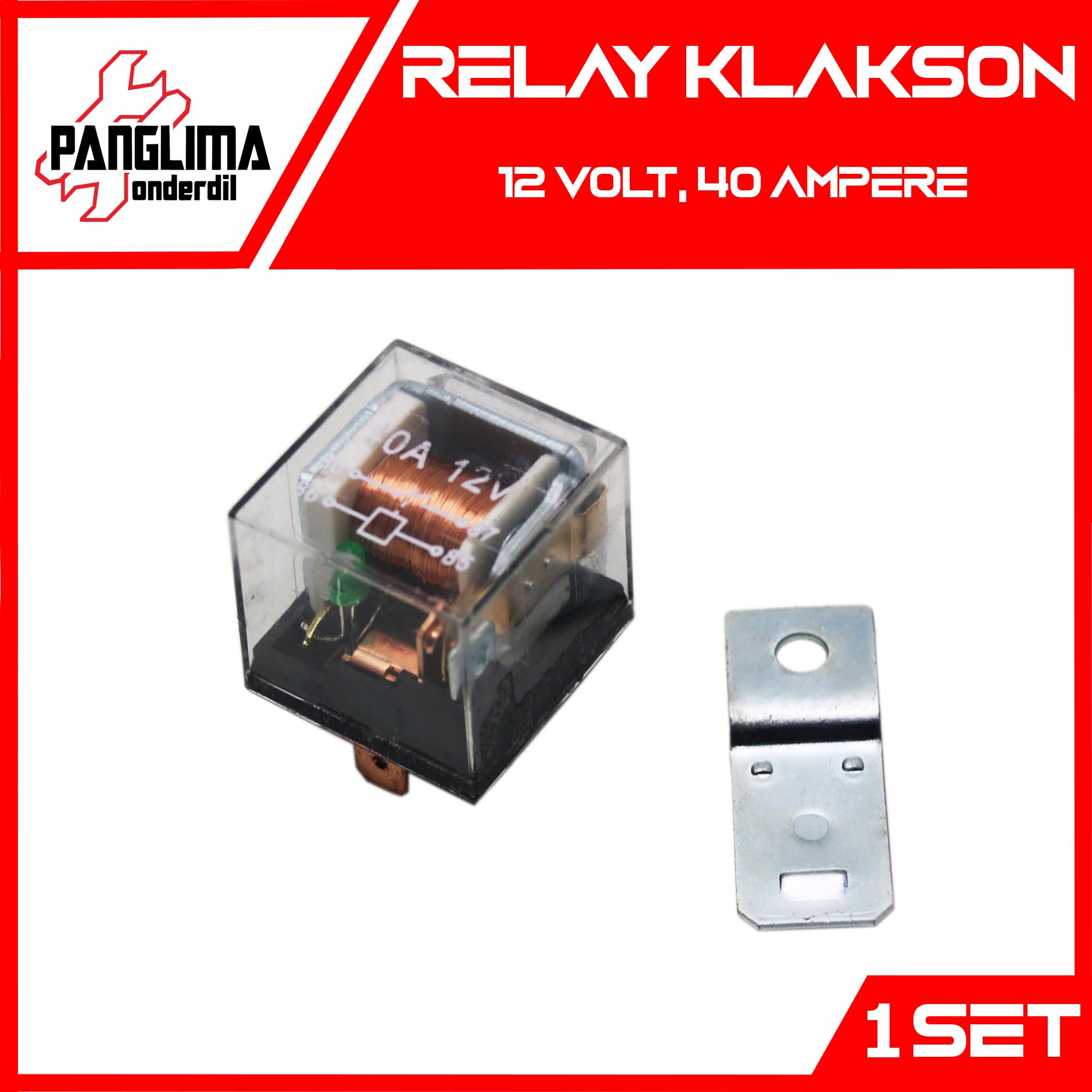 relay 4 kaki 12 volt 40 ampere