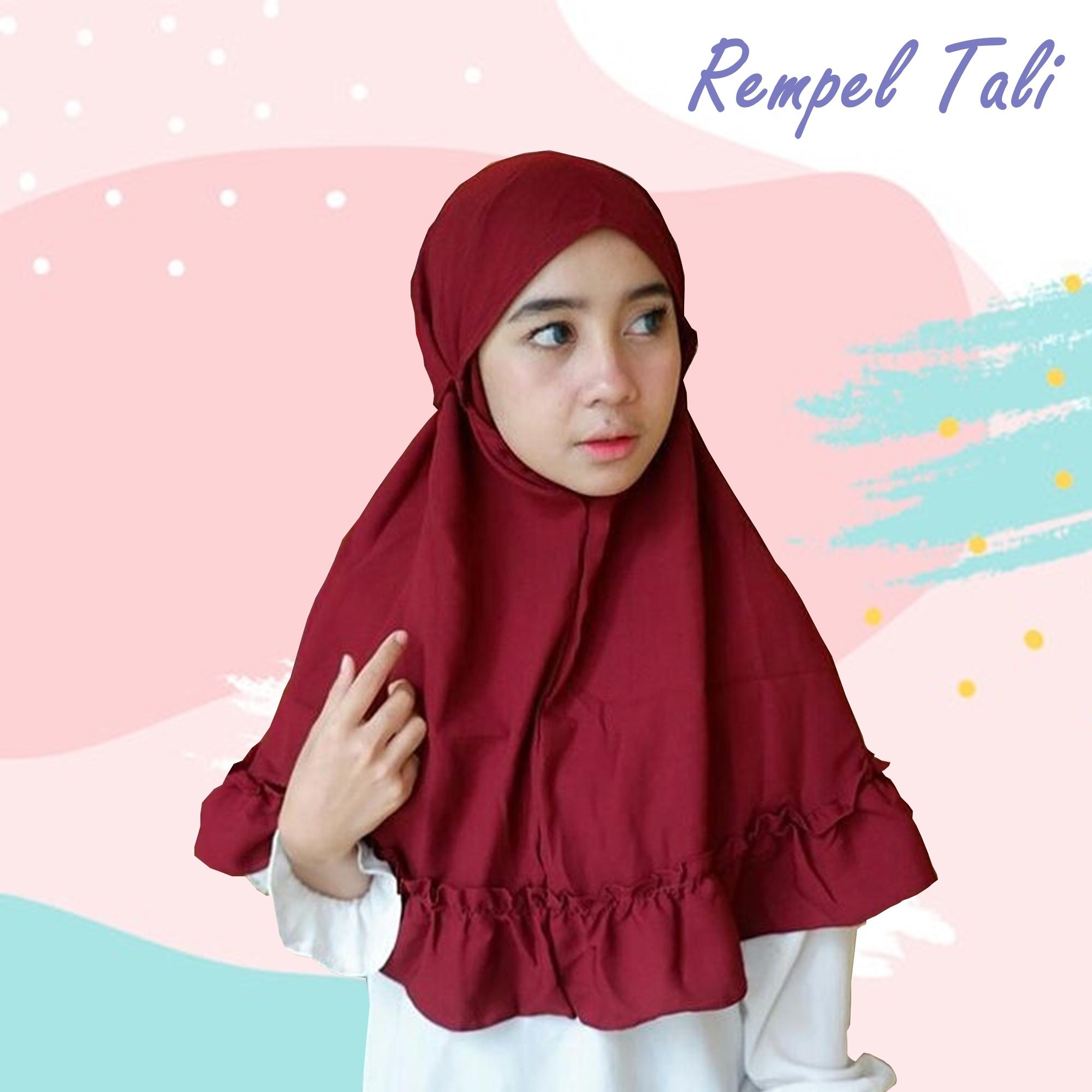 HIJAB JILBAB KHIMAR REMPEL TALI / JILBAB INSTANT REMPEL / RUFFLE TALI NON PET