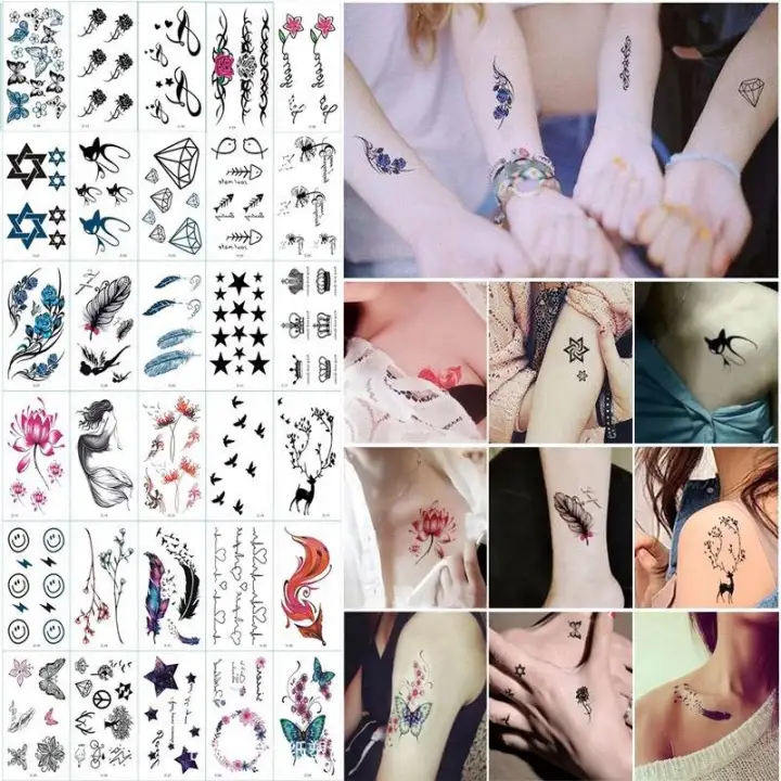 30 Pcs Sticker Tato Temporary Waterproof Lazada Indonesia