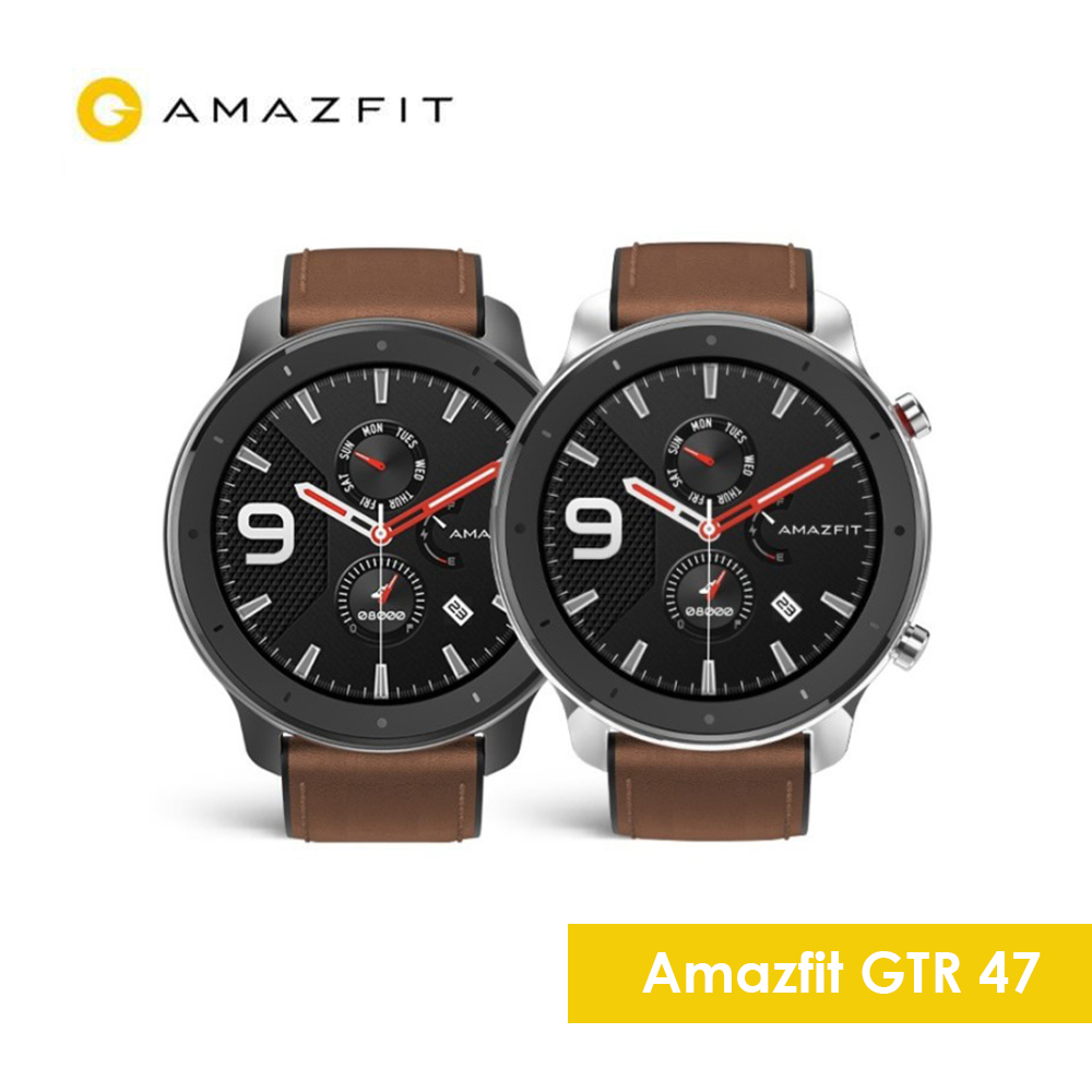 Watch Amazfit GTR 47mm Smartwatch Jam Tangan with GPS Aluminium