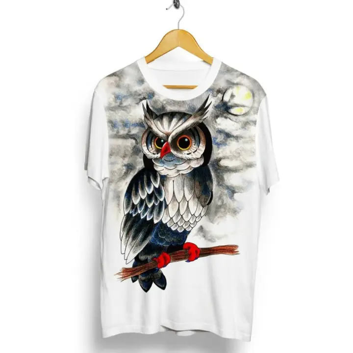 Jual Kaos Tshirt Baju Tumblr Tee Unisex Owl Burung Hantu Batik 2 Warna 091 Putih Di Lapak Asuka Store Bukalapak