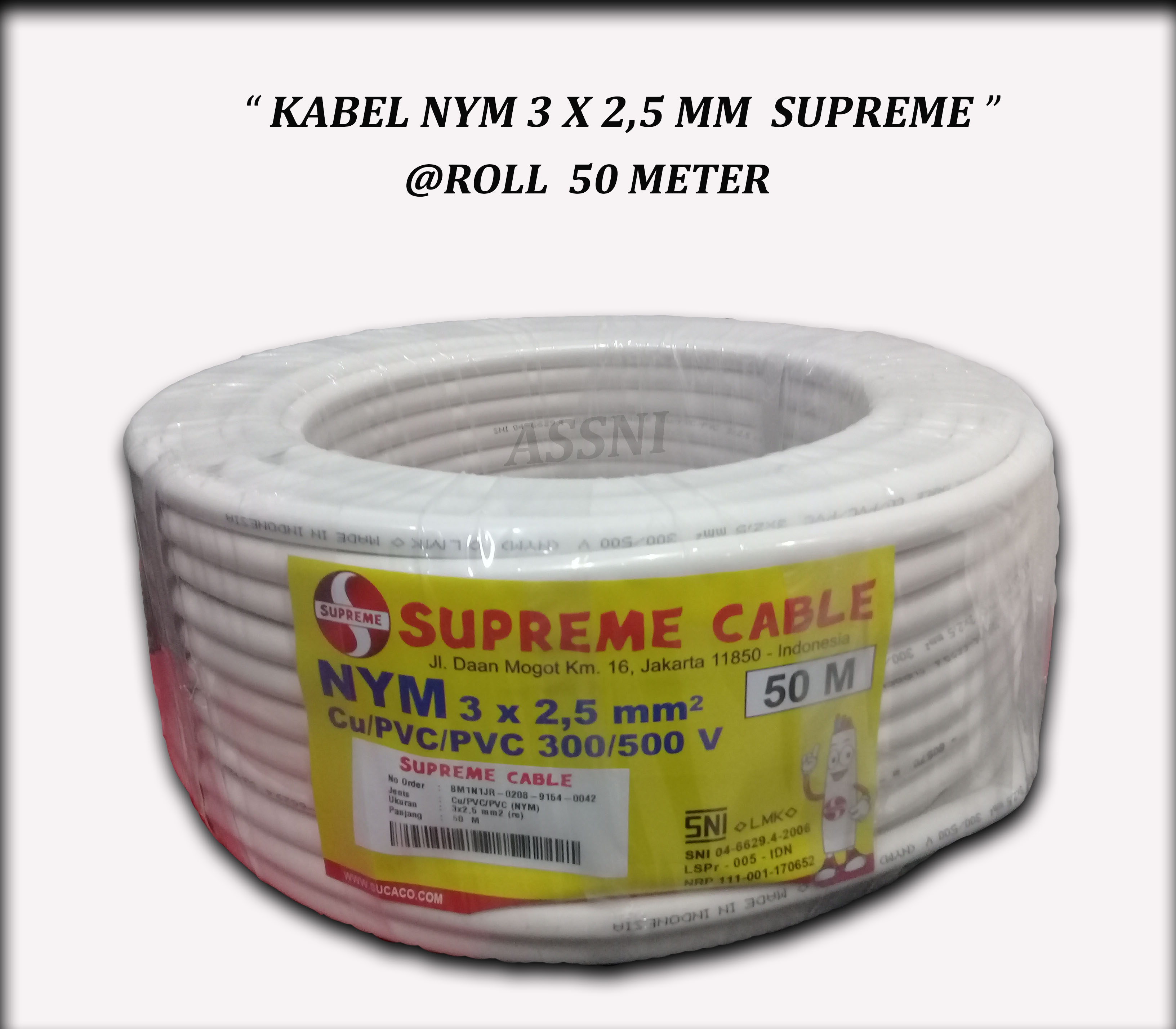 KABEL NYM 3X2 5 3x2 5 Mm SUPREME HARGA ECERAN PER METER Lazada 