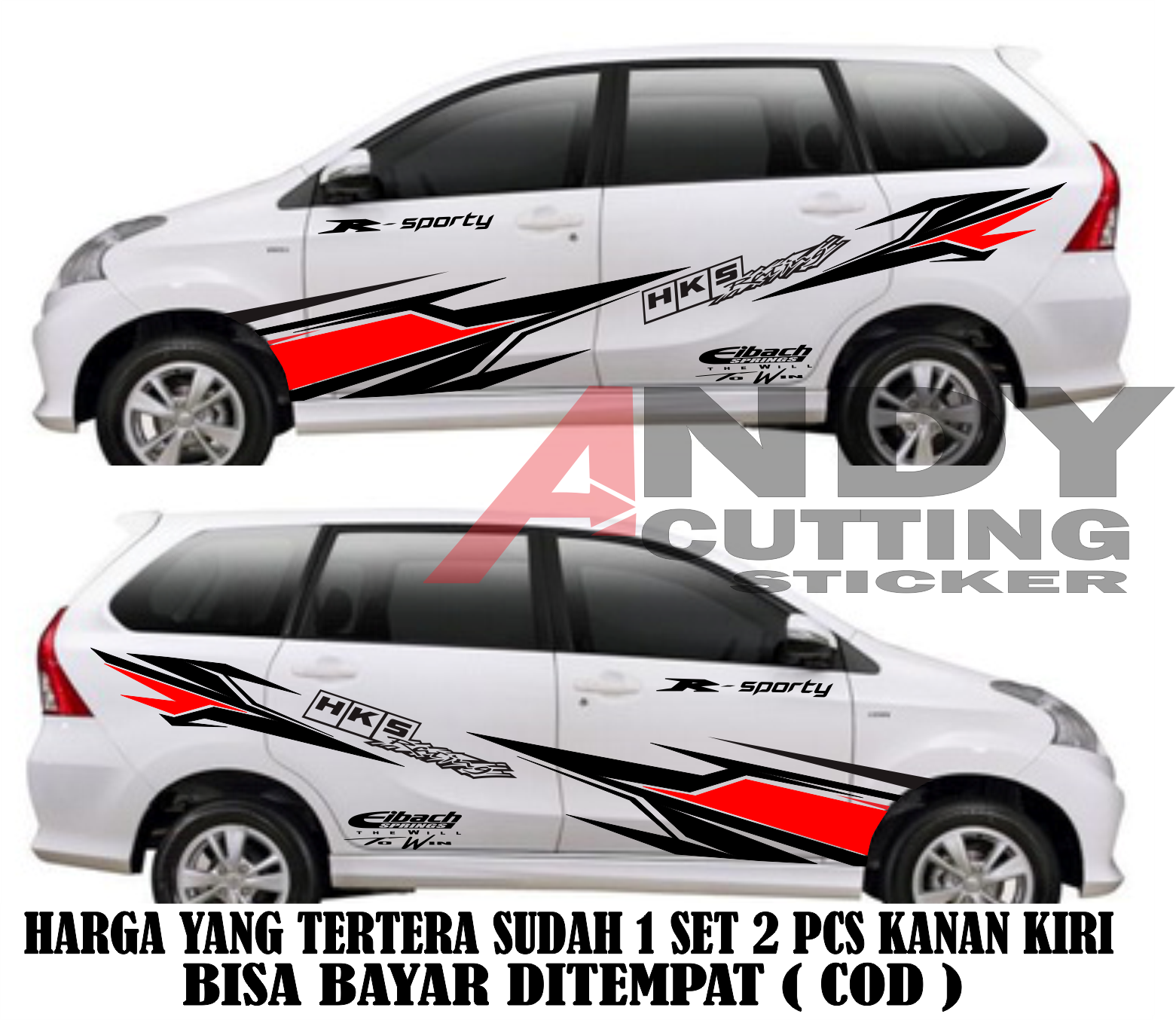 Stiker Mobil AVANZA Motif Baru Keren AVANZA SIGRA XENIA Cutting Stiker Lazada Indonesia