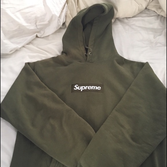supreme olive green hoodie