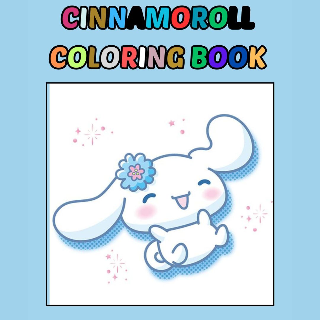 BUKU MEWARNAI SKETSA MENGGAMBAR CINNAMOROLL COLORING BOOK ANAK TK SD