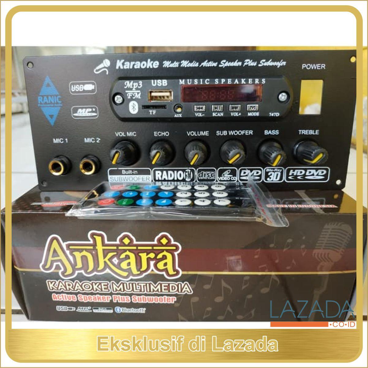 Kit Power Amplifier Speaker Aktif Stereo Karaoke Plus Bluetooth Mp3 Di Lazada Lazada Indonesia