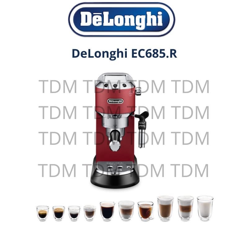 Mesin kopi coffee maker Delonghi Dedica EC685 R Red EC 685 R Merah