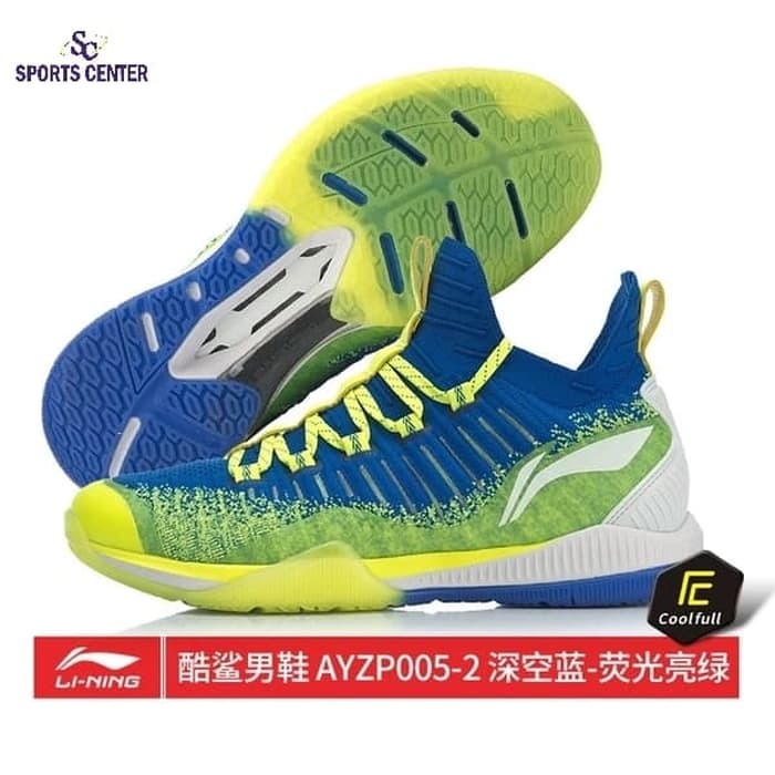 Hari Ini Hot Item Sepatu Badminton Lining Cool Shark Ayzp005 Blue Lgreen Hot Sale Lazada Indonesia