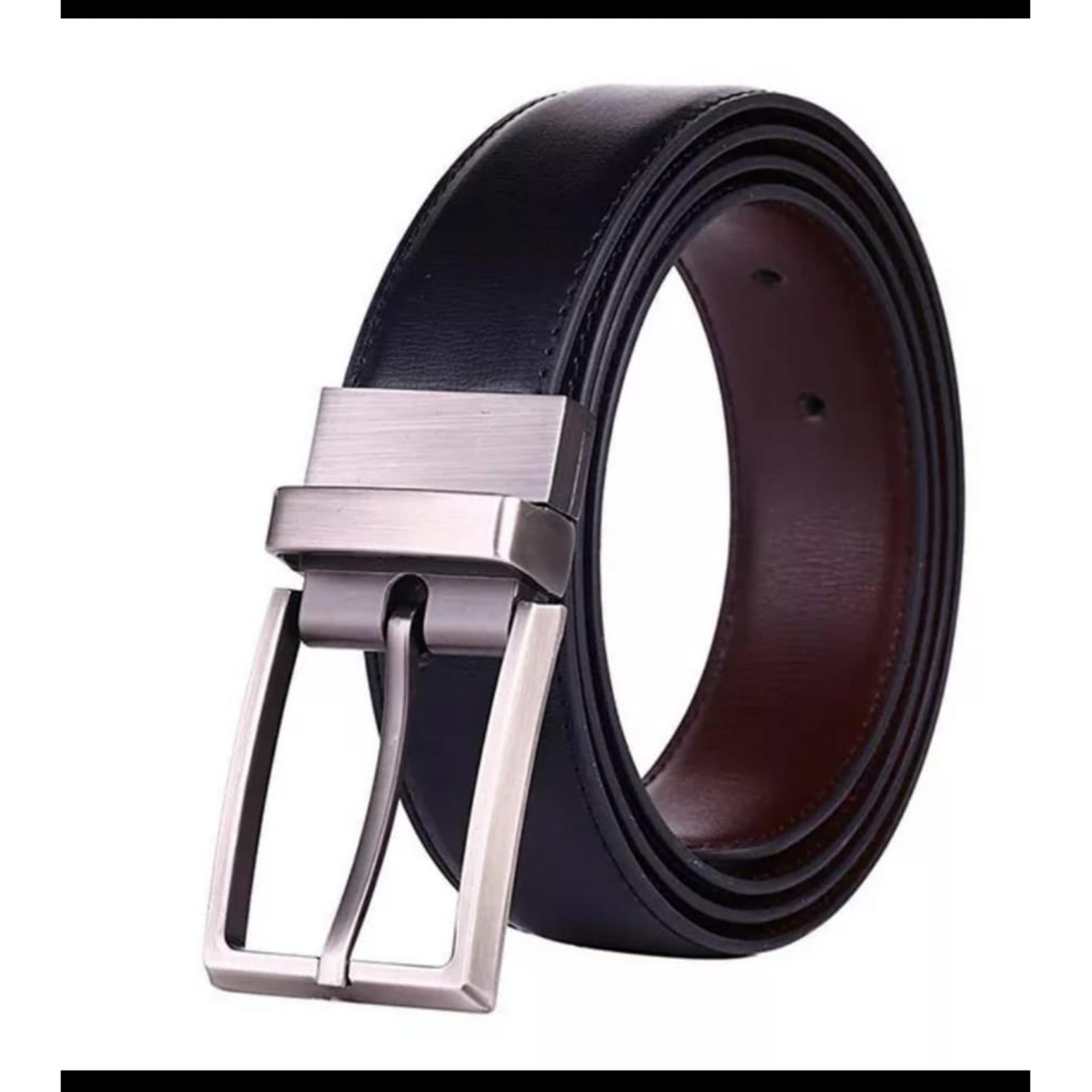 Gesper Sabuk Ikat Pinggang 100% Kulit Asli Pria Original - Hitam
