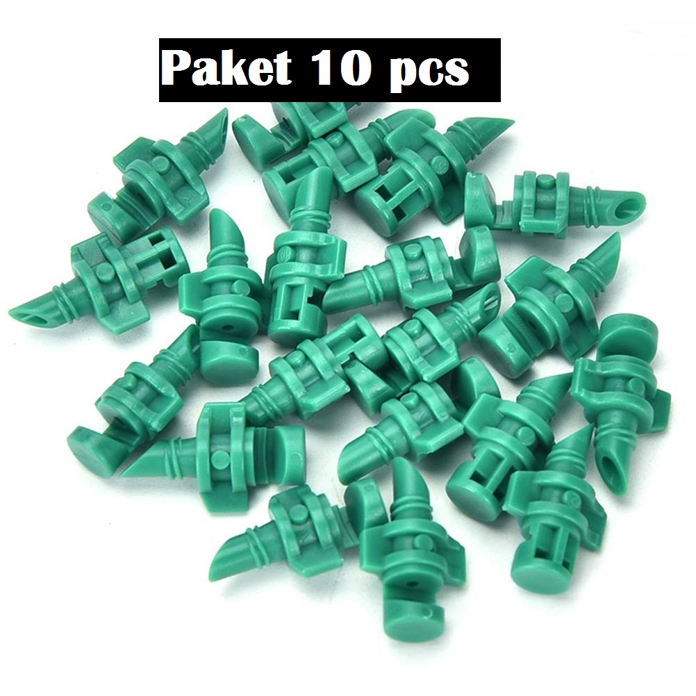 Paket Isi 10 Micro Jet Sprayer 180 Degree Spray Nozzle Derajat