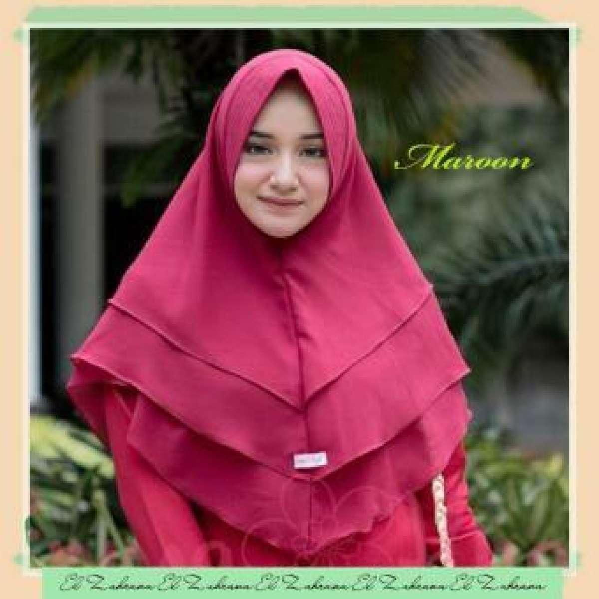 Khimar pet ceruti 3 layer mini/ Jilbab Instan Khimar Syari mini 3 Layer Hijab/ khimar pet mini 3 layer