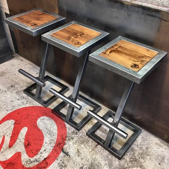 Kursi Cafe Kayu Besi Hollow Silver Lazada Indonesia