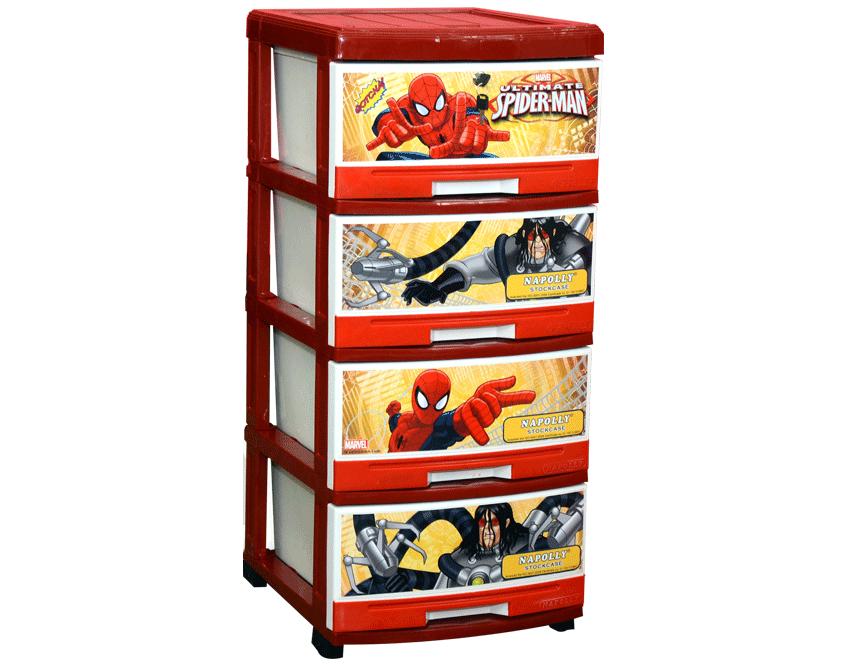 LEMARI LACI PLASTIK NAPOLLY SUSUN 5 SPIDERMAN