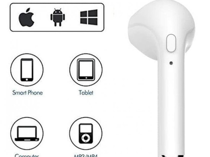 Headset Bluetooth Airpods HBQ i7 Single 