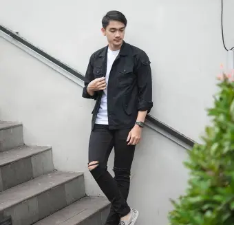 jaket canvas trucker