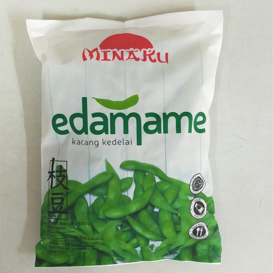 Minaku Kacang Kedelai Edamame Jepang Siap Makan 500gr BPOM HALAL