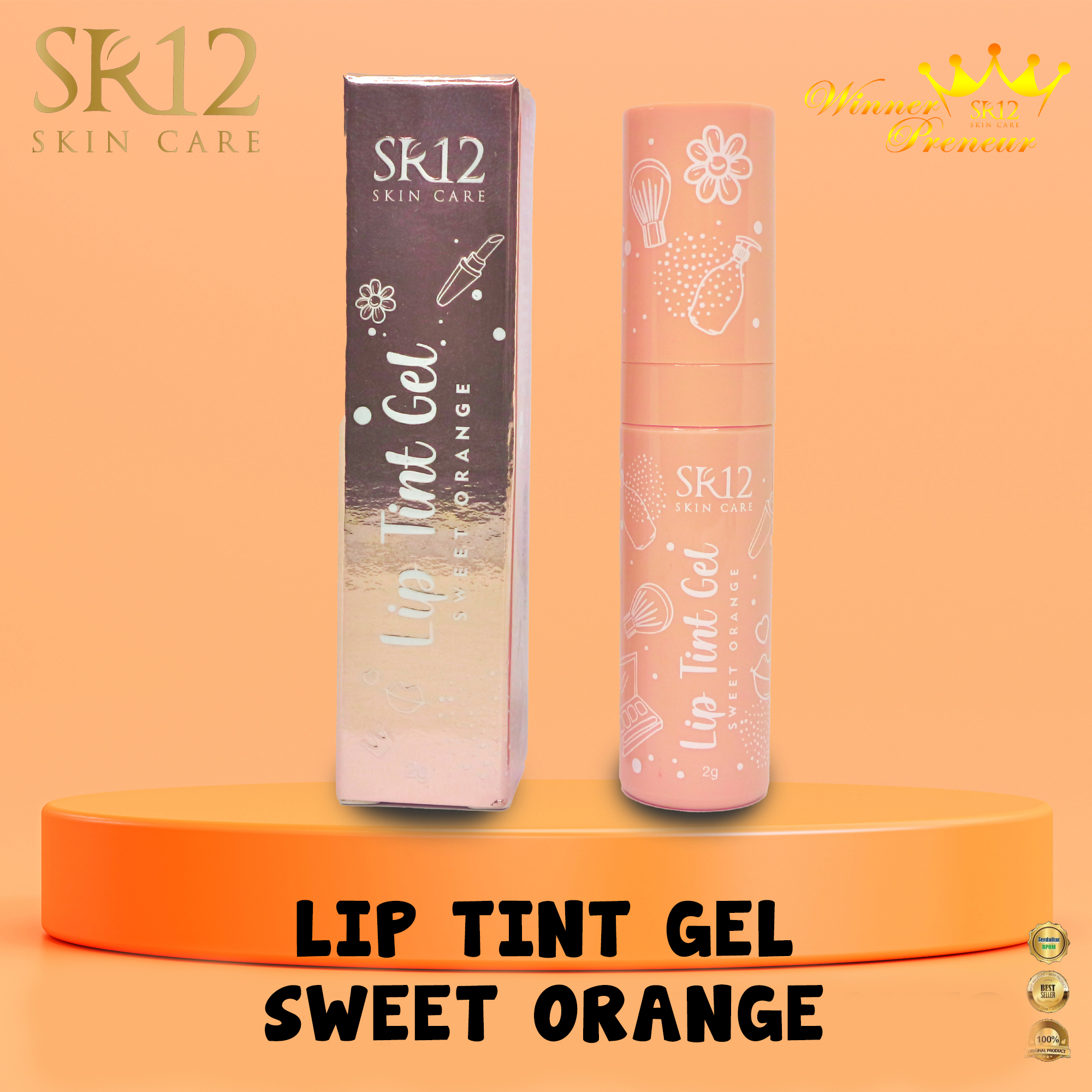 LIP TINT GEL SWEET ORANGE SR12 Lazada Indonesia