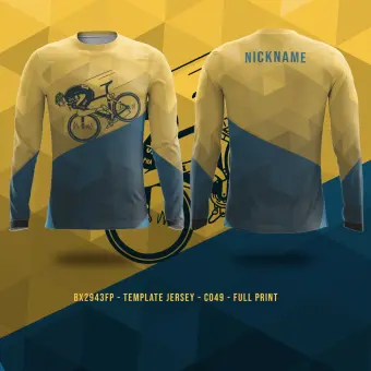 Download Kaos Sepeda Template Jersey C049 Full Print Lazada Indonesia PSD Mockup Templates