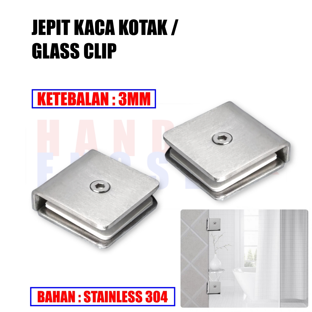 Penjepit Kaca Stainless Jepitan Kaca Kotak Glass Klip Ss Lazada Indonesia