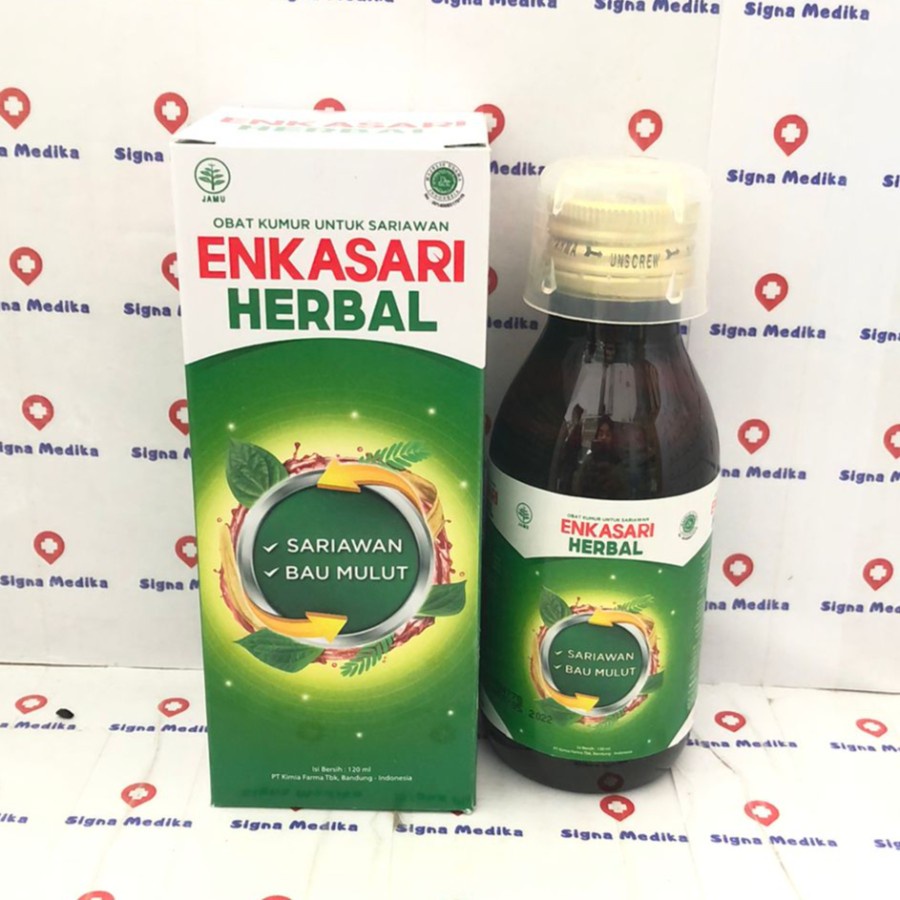 Enkasari Herbal 120ml - Cairan Obat Kumur / Mengobati Sariawan | Lazada ...