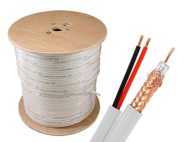 Kabel Khusus CCTV Type RG6 + Power (per Roll) MMP-RG684PWW - Putih