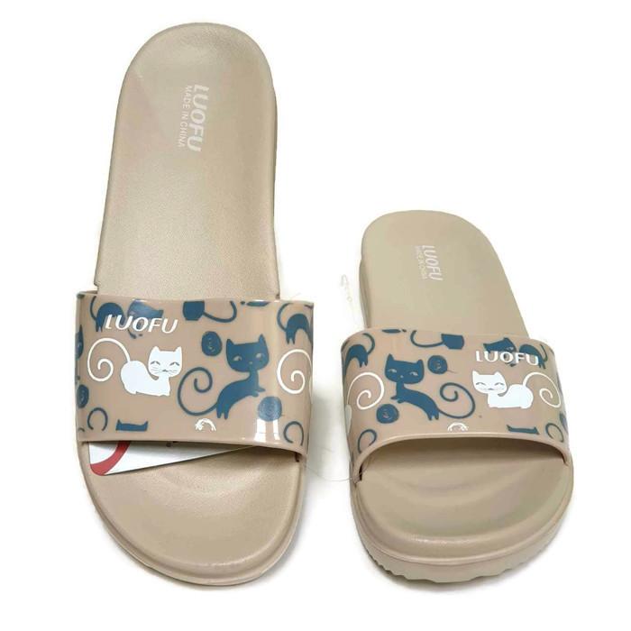 Luofu - Sandal Selop Wanita Luofu Karet Import STR05 Warna Random
