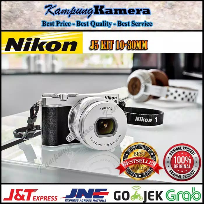 NIKON J5 KIT 10 30MM ORIGINAL GARANSI RESMI TAHUN Hitam
