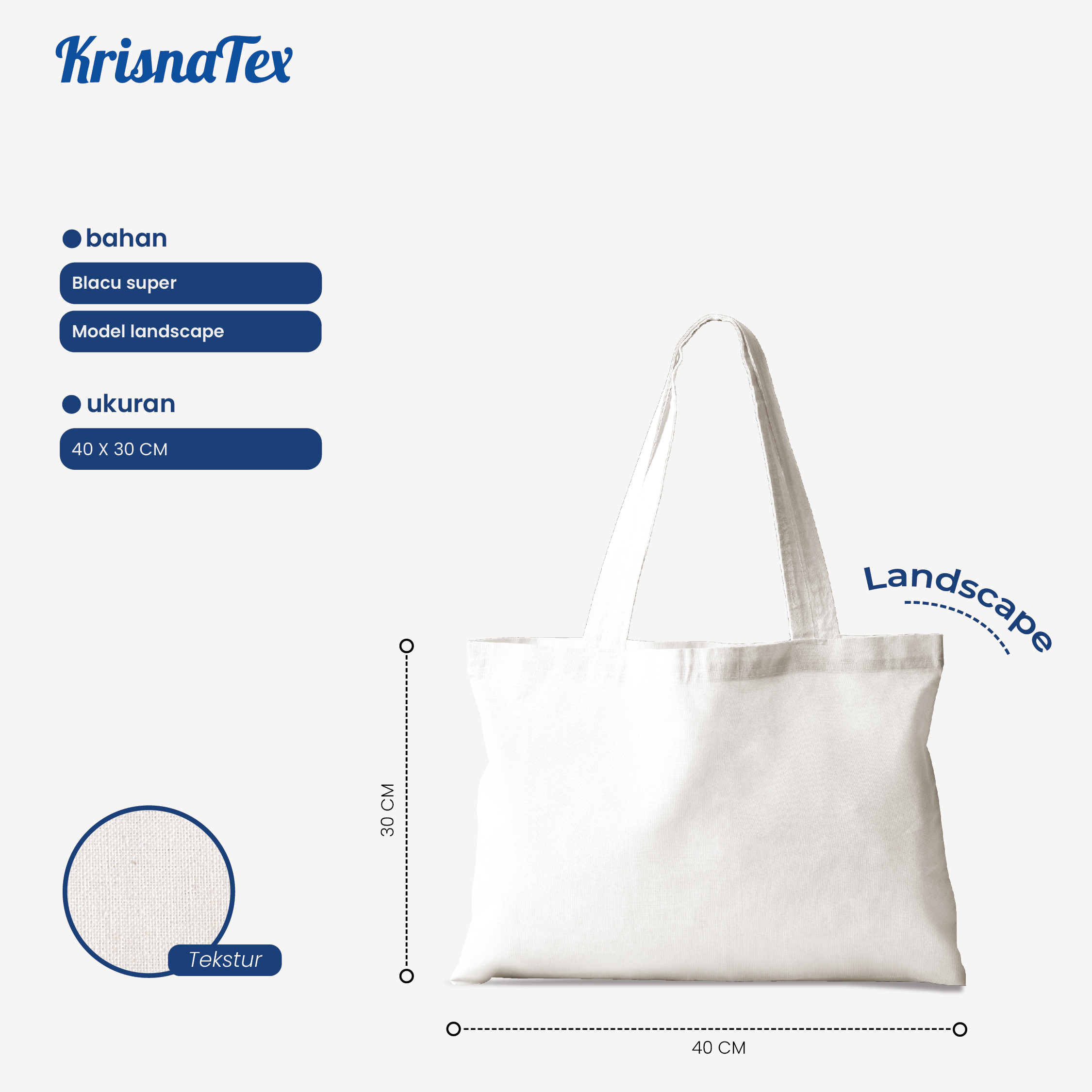 Ukuran deals tote bag