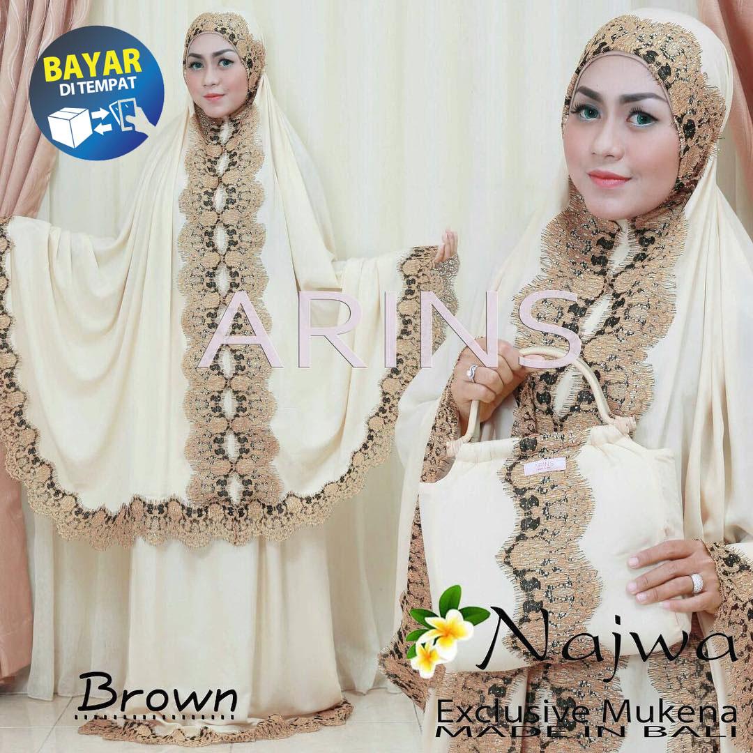 Balicihui Mukena Arins Original Najwa Brown Mukena Bali