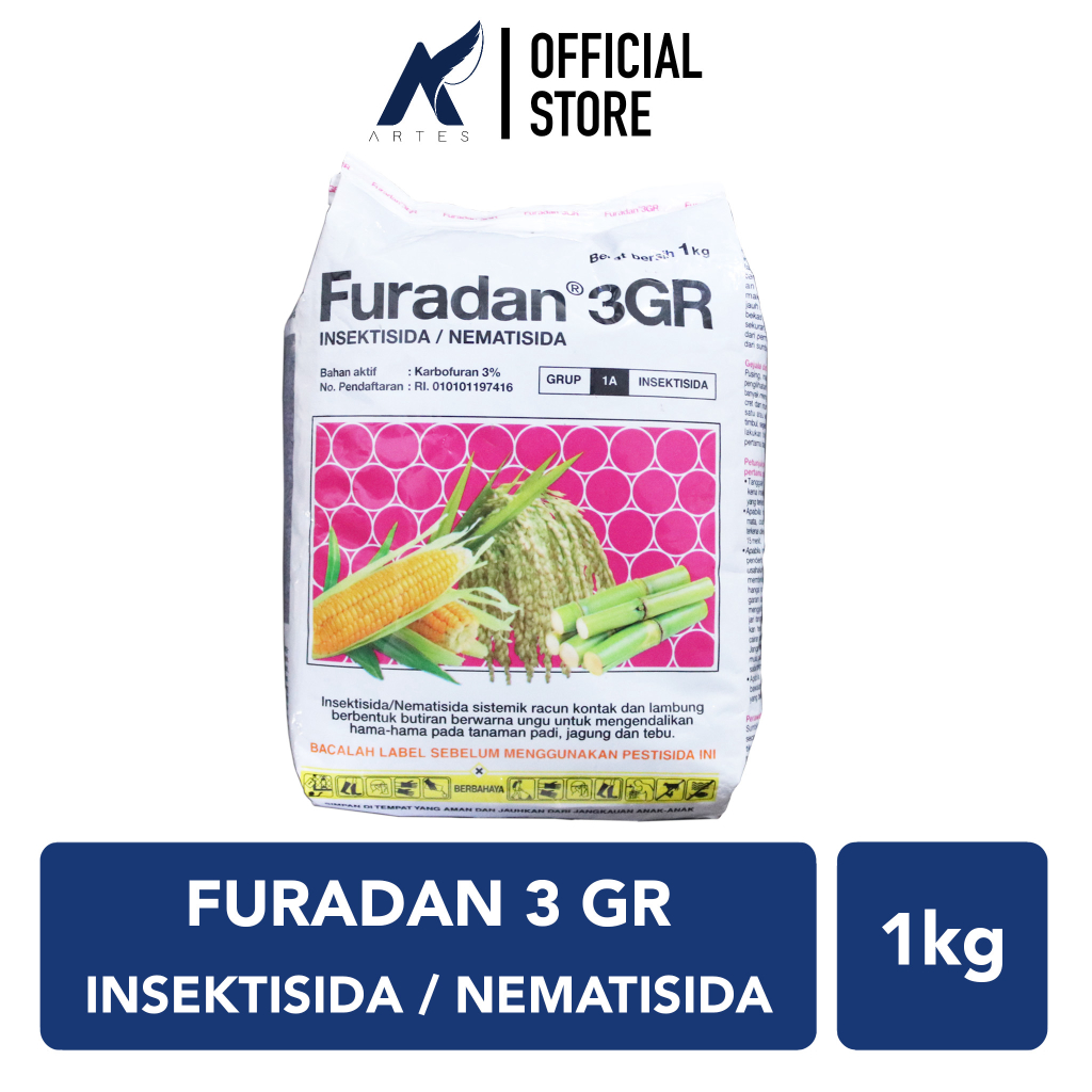FURADAN 3 GR-3GR Insektisida-Nematisida Pengendali-Pembasmi Hama Cacing ...