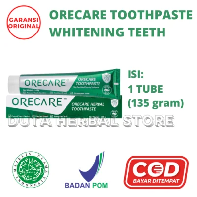 Orecare Super Whitening Teeth - Orecare Herbal Toothpaste - Odol Pemutih Gigi (135gr)