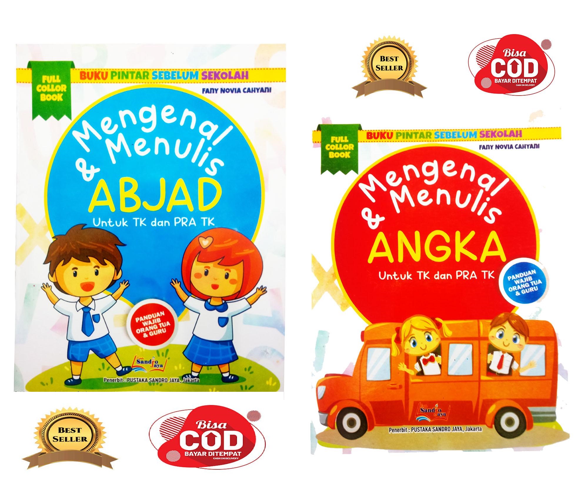Paket 2 Pcs Buku Anak Mengenal Dan Menulis Huruf Abjad Dan Angka Untuk