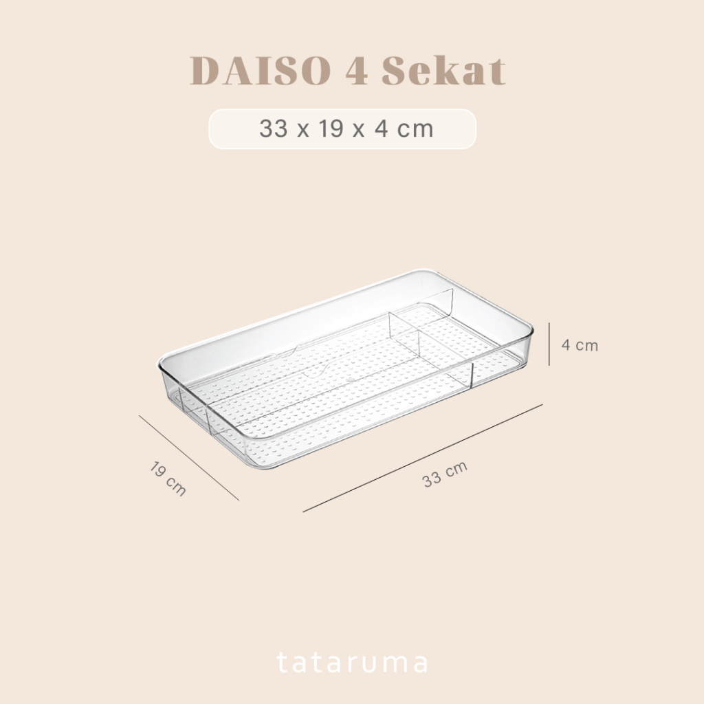 Tataruma 】DAISO Drawer Organizer Laci Kotak Penyimpanan Dengan Sekat