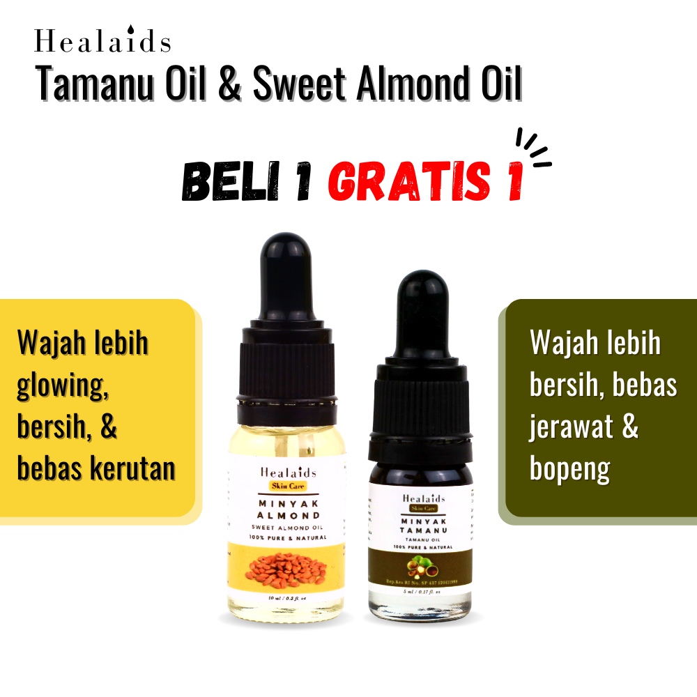 Buy 1 Get 1 Tamanu Dan Sweet Almond Face Oil Pencerah Serta Penghilang Kerutan Jerawat Juga