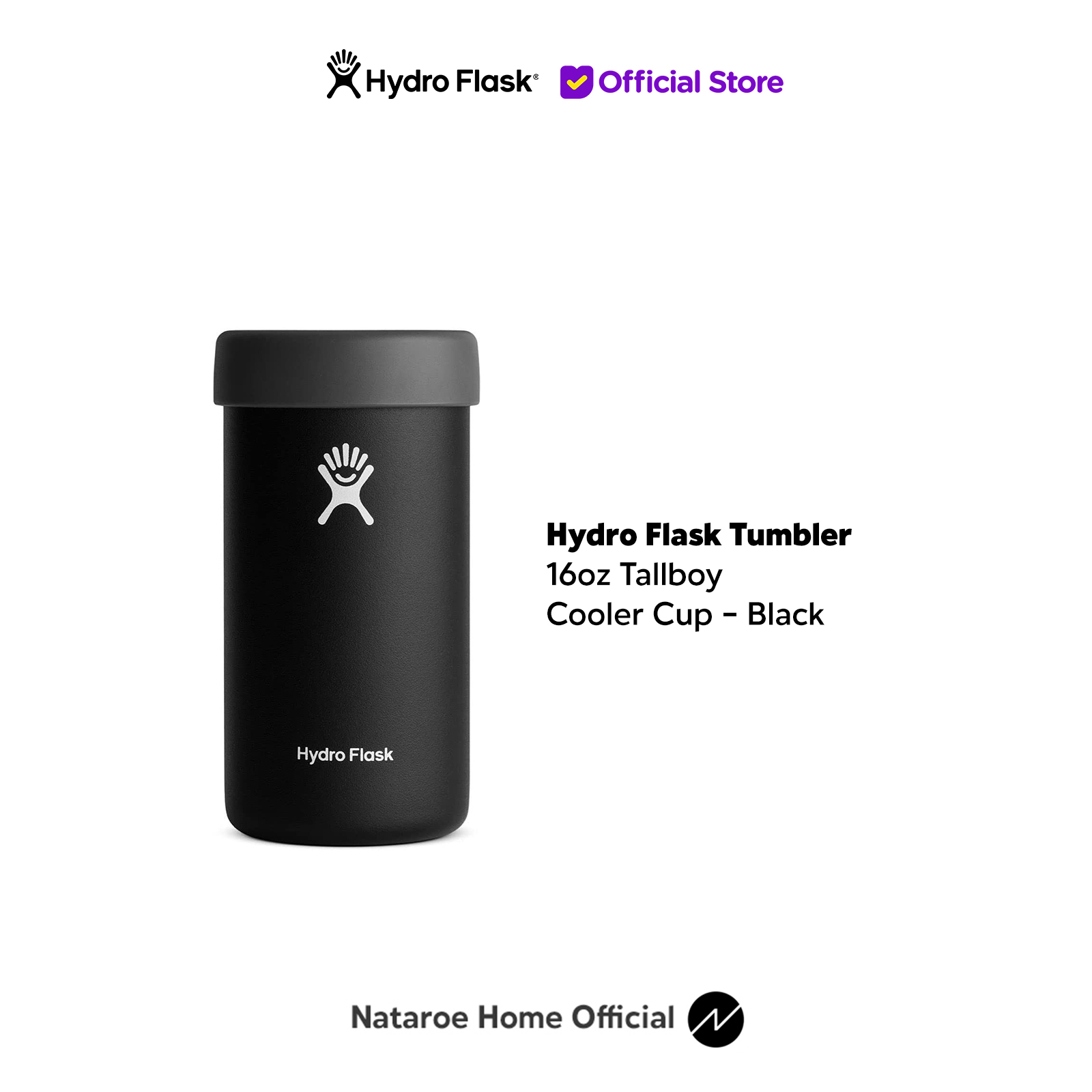 Hydro Flask 16 oz Tallboy Cooler Cup Black